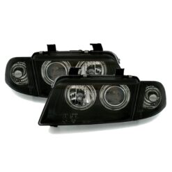 Faróis com Angel Eyes Audi A4 (B5) Negro