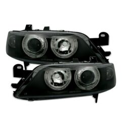 Faróis com Angel Eyes Opel Vectra B Negro