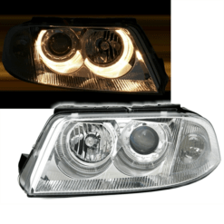 Faróis com Angel Eyes Volkswagen Passat 3BG Cromado