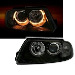 Faróis com Angel Eyes Volkswagen Passat 3BG Negro
