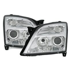 Faróis com Angel Eyes Opel Vectra C + Signum Cromado