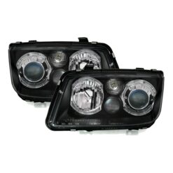 Faróis com Angel Eyes Volkswagen Bora Negro