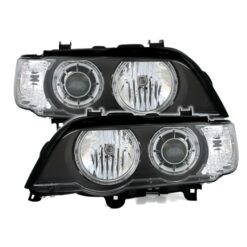 Faróis com Angel Eyes BMW X5 E53