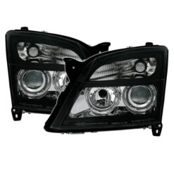 Faróis com Angel Eyes Opel Vectra C + Signum Negro
