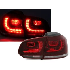 Farolins LED Volkswagen Golf 6 Cristal/Vermelho