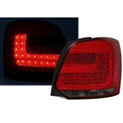 Farolins LED Volkswagen Polo 6R Vermelho/Escurecido