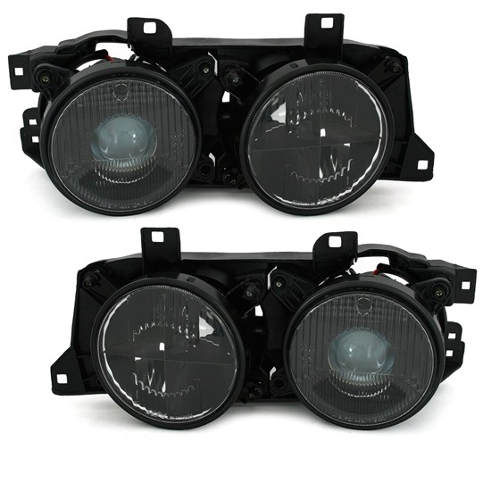 Faróis BMW Série 5 E34 + Série 7 E32 Negro