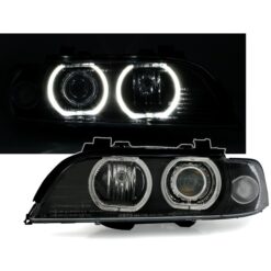 Faróis com Angel Eyes BMW Série 5 E39 Negro