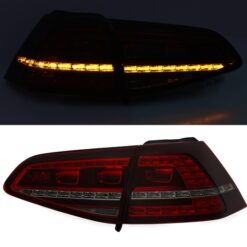 Farolins LED Volkswagen Golf 7 Vermelho/Escurecido