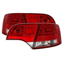 Farolins LED Audi A4 B7 Avant Vermelho/Cristal