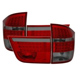 Farolins LED BMW X5 E70 Vermelho/Escurecido