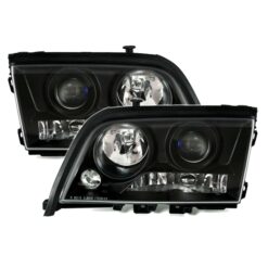 Faróis Mercedes Classe C W202 Negro