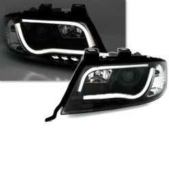 Faróis com Lightbar A6 C5 01-04 Negro