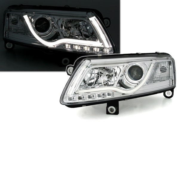 Faróis LED Audi A6 4F Cromado
