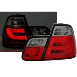Farolins com Light Bar BMW Série 3 E46 98-01 Escurecido/Vermelho