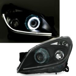 Faróis com Lightbar Opel Astra H Negro