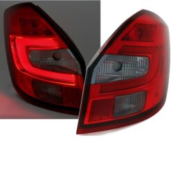 Farolins com Light Bar Skoda Fabia 2 Vermelho/Escurecido