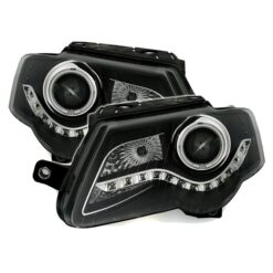 Faróis LED + Angel Eyes Volkswagen Passat 3C B6 Negro