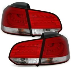 Farolins LED Volkswagen Golf 6 Cristal/Vermelho