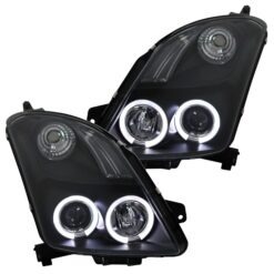 Faróis com Angel Eyes Suzuki Swift Negro