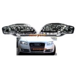 Faróis LED Diurno Audi A4 B7 Cromado