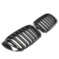 Grelhas Frontais Duplas BMW X3 F25 + X4 F26 Preto Brilhante