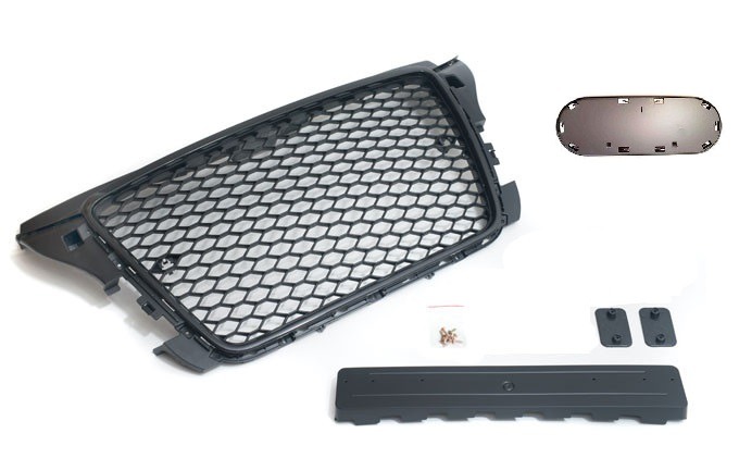 Grelha Frontal Audi A3 8P1 Tipo RS Preto Brilhante