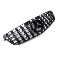 Grelha Frontal Mercedes Classe C W204 Panamericana Preto Brilhante