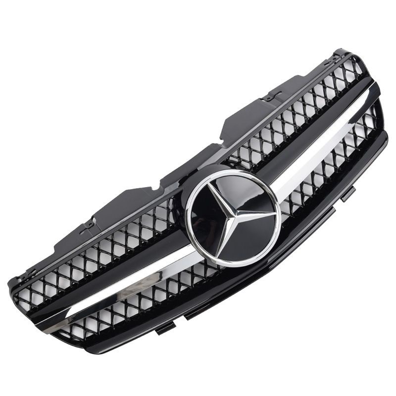 Grelha Frontal Mercedes SL R230 (01-06) Preto Brilhante