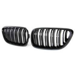 Grelhas Frontais Duplas BMW Série 2 F22/F23/F87 Preto Brilhante