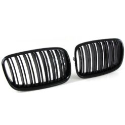 Grelhas Frontais Duplas BMW X5 E70 + X6 E71 Preto Brilhante