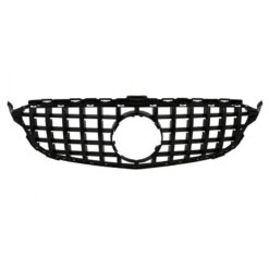 Grelha Frontal Mercedes Classe C W205 Panamericana Preto Brilhante