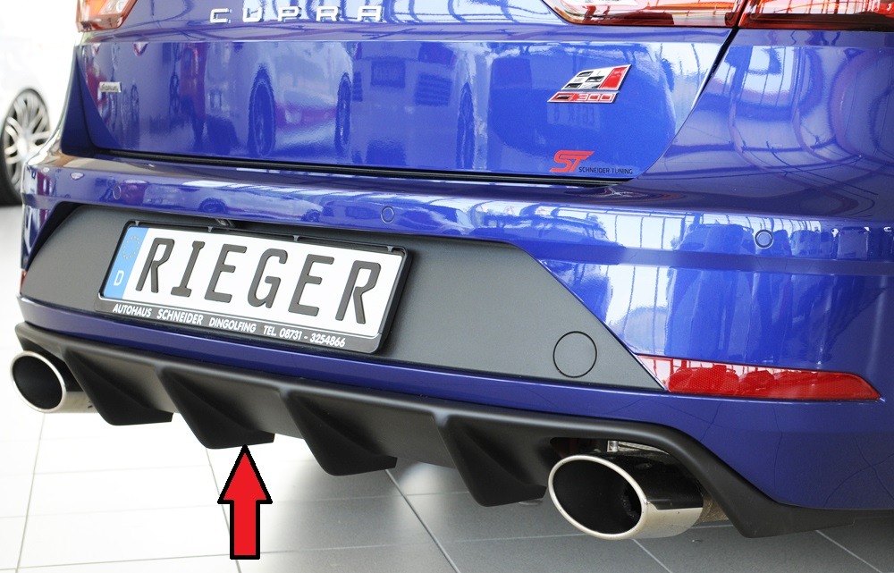 Difusor Seat Leon Cupra (5F) 5-dr. (ST/station wagon) 01.17- -Preto Mate