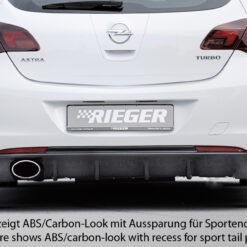 Alternative view of Difusor Opel Astra J hatchback 11.08-09.12   -Preto Mate