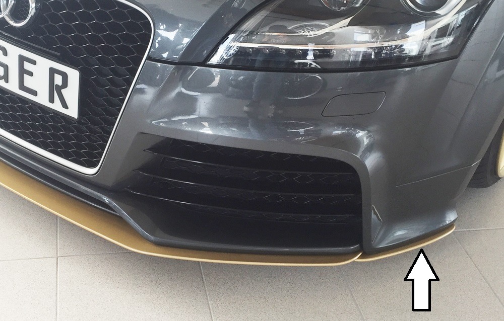 Spoiler / Lip Audi TT RS (8J) roadster 09.09- Preto Mate (Não S-LINE)