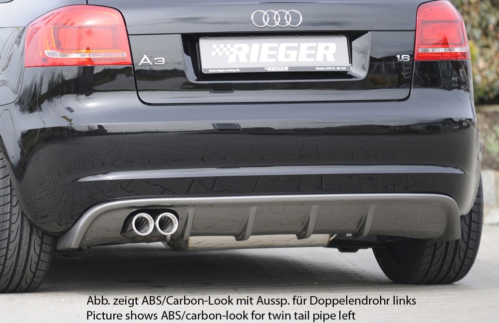 Difusor Audi A3 (8P) convertible 07.08- (Não SLINE) -Preto Mate - Image 3