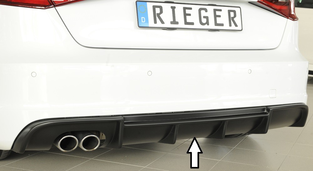 Difusor Audi A3 (8V) 5-dr. (sportback 8VA) 07.12-08.16 (S-LINE) -Preto Mate