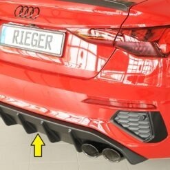 Difusor Audi A3 S3 (GY) 5-dr. (sedan) 07.20-05.24  (S-LINE) -Preto Mate