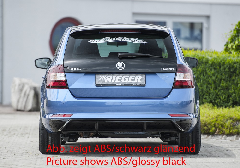 Difusor Skoda Rapid (NH) spaceback 07.12-04.17 -Preto Mate - Image 4