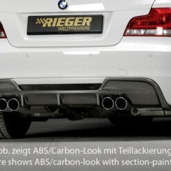 Difusor BMW 1-series E82, E88  (182 / 1C) coupe 10.07-  -Preto Brilhante