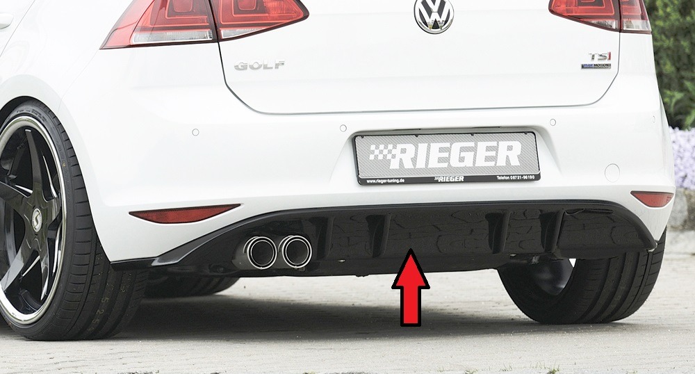 Difusor VW Golf 7 GTD 5-dr. 06.13-12.16 -Preto Brilhante