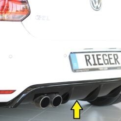 Difusor VW Polo 6 GTI (6R) 5-dr. 05.10-01.14   -Preto Brilhante