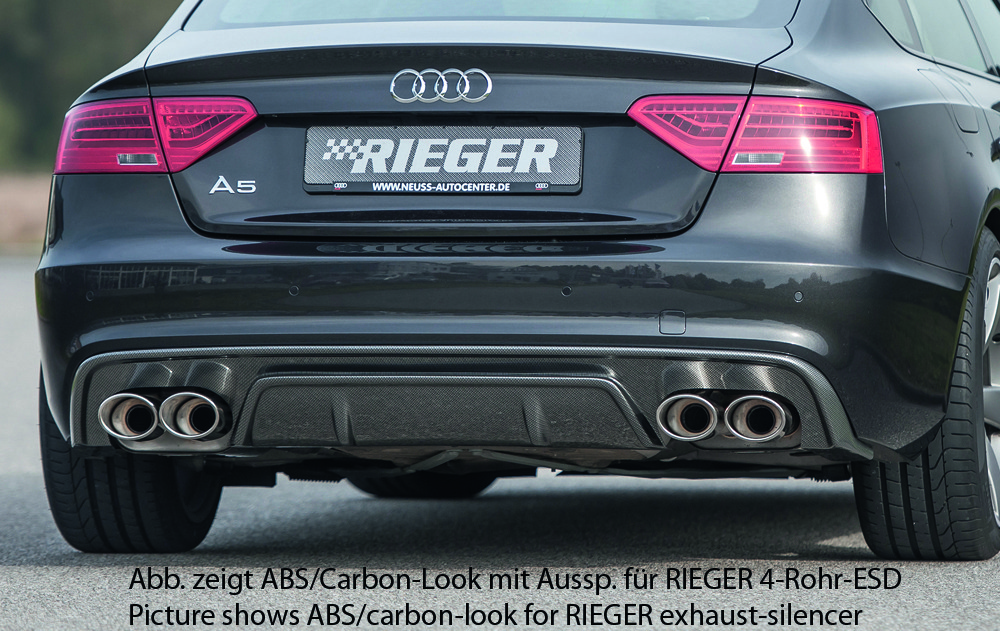 Difusor Audi A5 S5 (B8/B81) sportback 10.11-06.16 (S-LINE) -Preto Brilhante