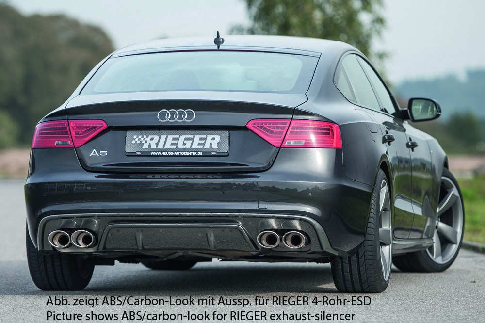 Difusor Audi A5 S5 (B8/B81) sportback 10.11-06.16 (S-LINE) -Preto Brilhante - Image 2