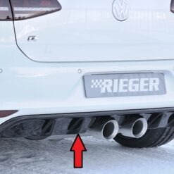 Difusor VW Golf 7 R 5-dr. 12.13-12.16   -Preto Brilhante