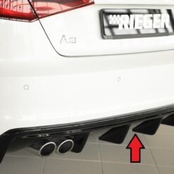 Difusor Audi A3 (8V) 5-dr. (sportback 8VA) 07.12-08.16  (Não SLINE) -Preto Brilhante