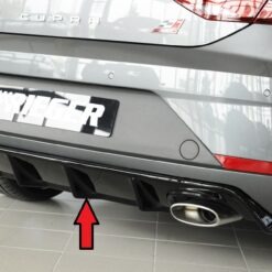 Difusor Seat Leon Cupra (5F) 5-dr. 01.17-   -Preto Brilhante