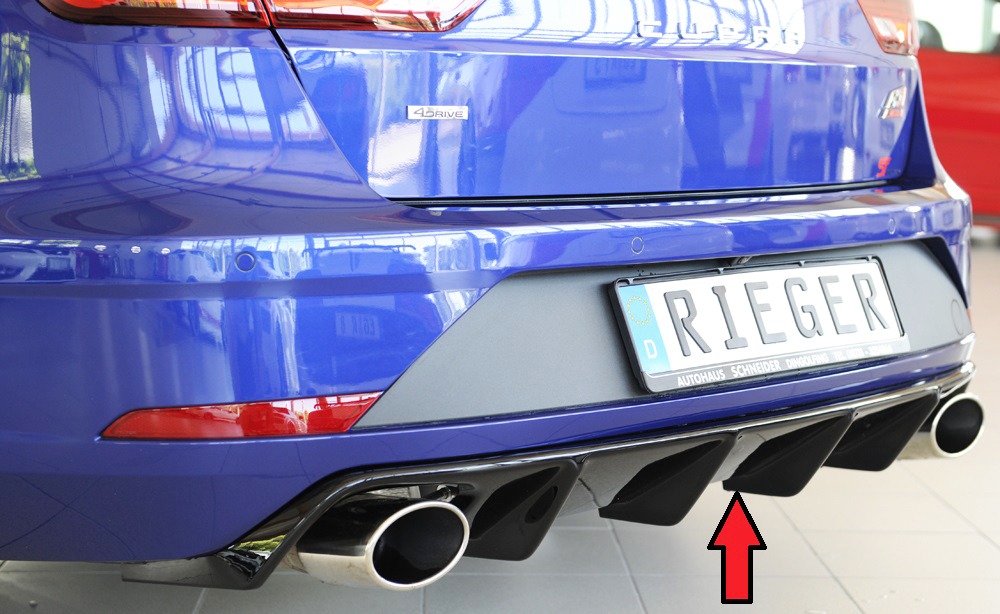 Difusor Seat Leon Cupra (5F) 5-dr. (ST/station wagon) 01.17- -Preto Brilhante