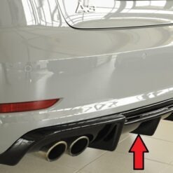 Difusor Audi A3 (8V) 5-dr. (sedan 8VS) 07.12-08.16  (S-LINE) -Preto Brilhante