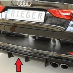 Difusor Audi A3 S3 (8V) 5-dr. (sedan 8VS) 05.13-08.16  (S-LINE) -Preto Brilhante